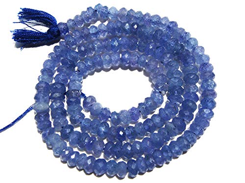 Perles de tanzanite de qualité B+ facettée pour collier de luxe fait main