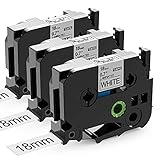Das Anycolor TZe 18-mm-Etikettenband ist mit den Brother P-Touch-Etikettenherstellern PT d400, 2430 18R, 300, 300B, 310, 310B, 320, 340, ST1150, ST1150DX, 1300, 1700, 1750, 1760, 1800, 1810, 1830 kompatibel 1830C, 1830SC, 1830VP, 1880, 1900, 1910, 1950, 1960, 2030, 2030AD, 2030VP.