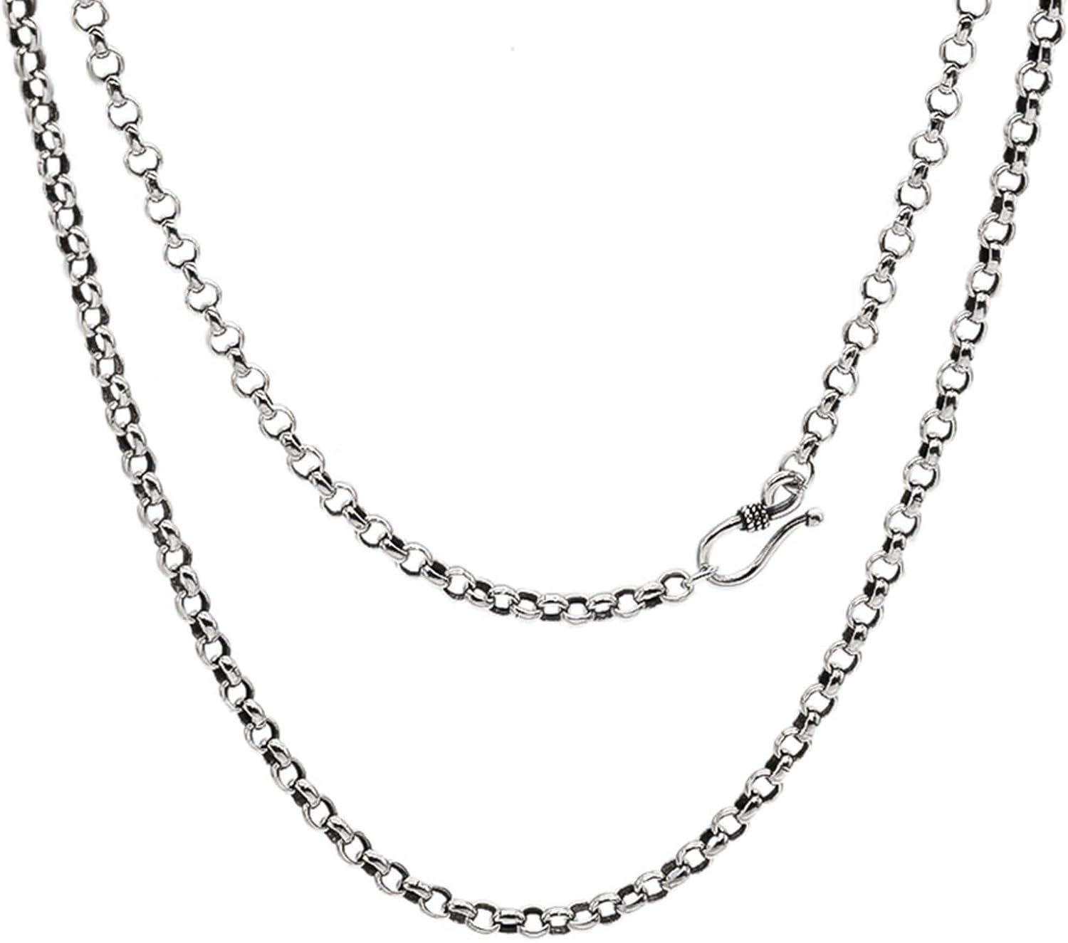 NKlaus 50cm Catena Ad Ancora Solida Collana In Argento 925