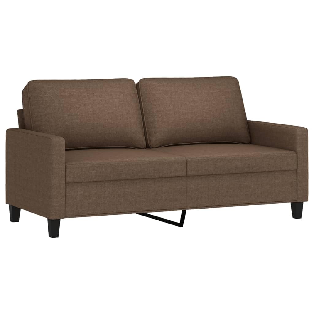 Divano a 2 posti, marrone, 140 cm, in tessuto, per soggiorno, camera da letto, camera degli ospiti