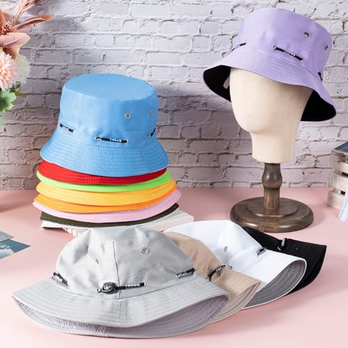 Image of Didaey 48 Pcs Bucket Hat Bulk for Women Men Fisherman Adjustable Summer Hat UV Protection for Outdoor Fishing Hiking Beach