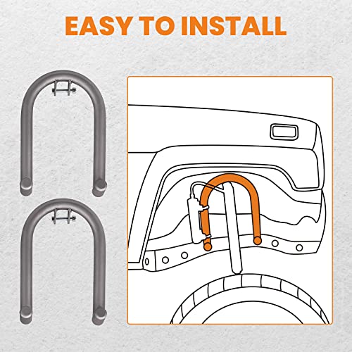 Universal Shock Hoop Kit For Toyota Pickup 1979-1995, 4Runner 1985-1995, Adjustable Tube Shock Hoops Towers For 12" To 14" Shocks #TOP2