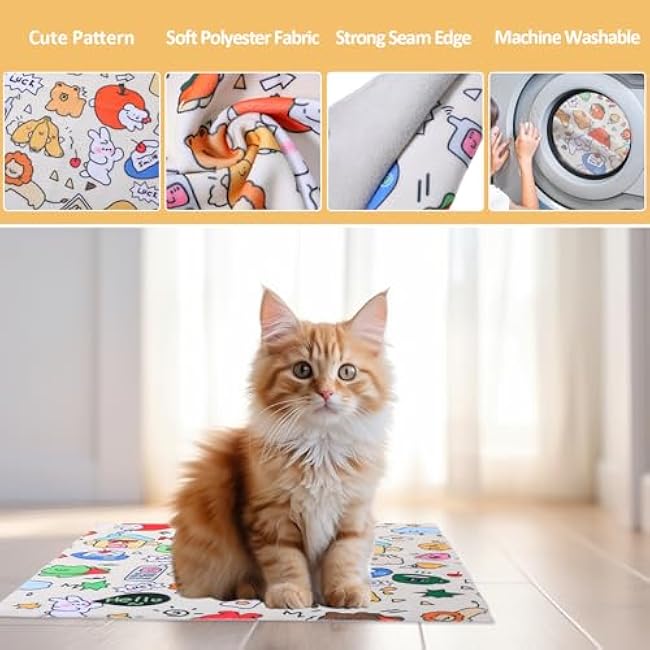 Cat Grooming Wrap Soft Self-Stick Cat Burrito Restraint Blanket Grippy Cloth for Nail Clipping CatSwaddle Wrap Anti-Scratch Anti-Escape Multifunctional Pet Tool-jzmUFtQH