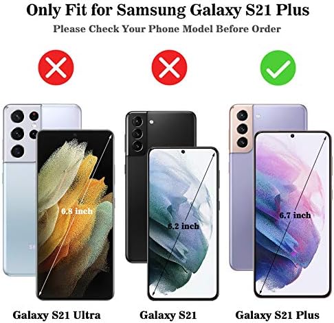 ACOCOBUY Galaxy S21+ Case, for Samsung Galaxy S21 Plus Case Wallet Protective Card Slot Holder Shell Dual Layer Armor Cases Rubber Bumper Phone Cover for Samsung Galaxy S21+ Plus 6.7 Inches Black
