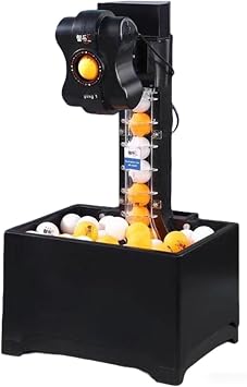 Table Tennis Robot Machine Ball Pitching Machine Table Tennis Robot with Remote Control Automatic Table Tennis Machine Automatic Ball Machine for Gym, School, Training Center