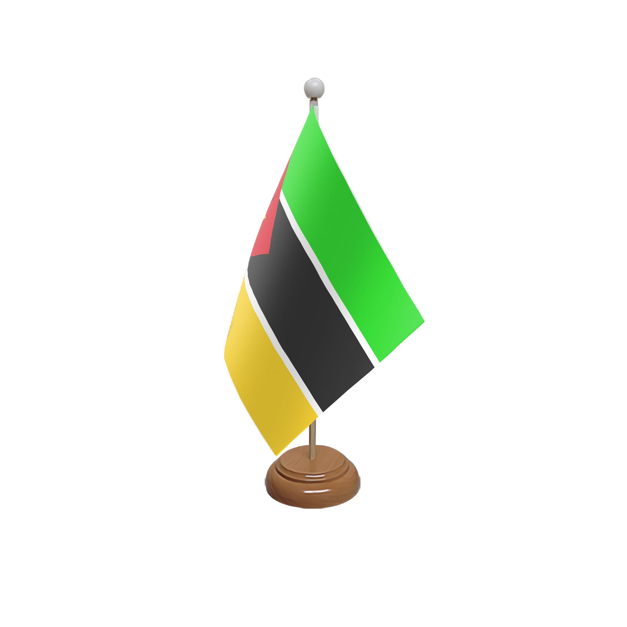 Flagtex Mozambique Wooden Table Flag With Wooden Base