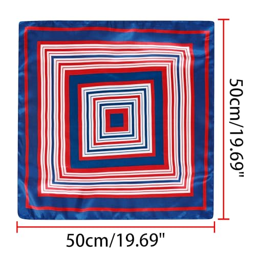 uxcell Women Square Scarf Scarves Leopard Printed Striped Polka Dots Pattern Kerchief Neckerchief2