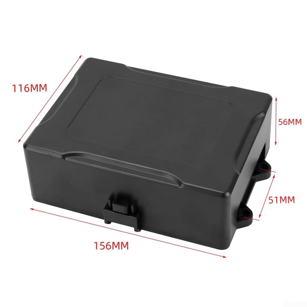 Zoegneer Caja de relé de fusibles automotrices de 6 vías de 12 V con 14 eslabones de fusibles medianos, luces indicadoras LED, carcasa de nailon resistente al fuego, terminales de cobre, diseño
