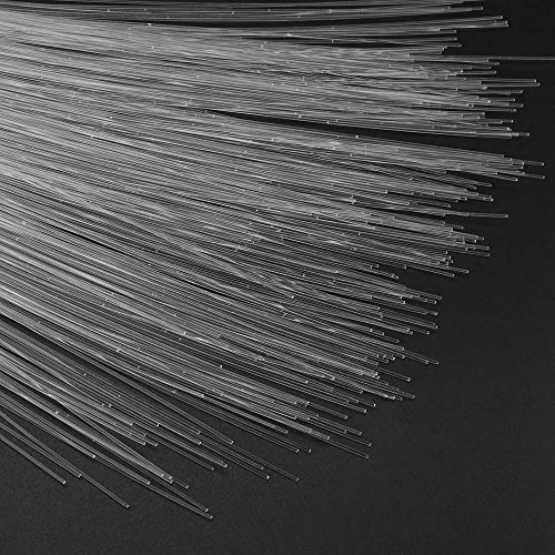 Image of AZIMOM 50pcs PMMA Plastic Flash Point Fiber Optic Strands Light Side Glow Curtain Waterfall Optical 0.04in 6.5ft Fiber Cables for LED Light Engine Driver Source