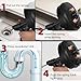 Drain Clog Remover - Fast Unclog Snake | Manual/Drill Powered for Kitchen Sink, Bathtub | Heavy Duty w/Gloves +Storage Bag (Black) (50FT)