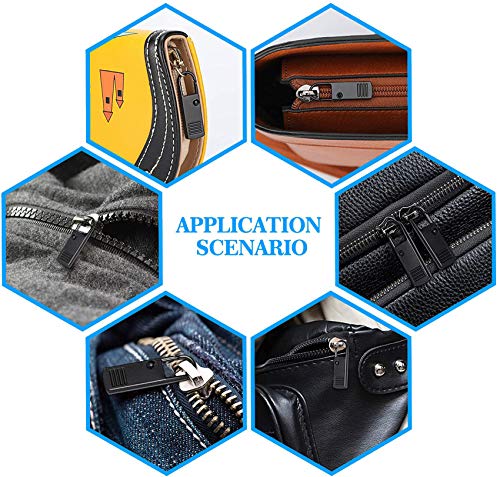 image for Metal Zipper Pull Replacement for Luggage: YZSFIRM 8Pcs Black Zipper T