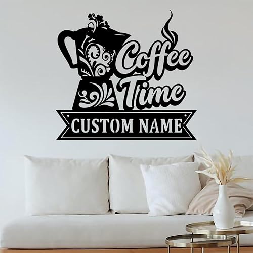 Miniatura 3 de Personalized Coffee Metal Wall Art, Coffee Metal Wall Sign, Custom Name Decor, Kitchen Theme