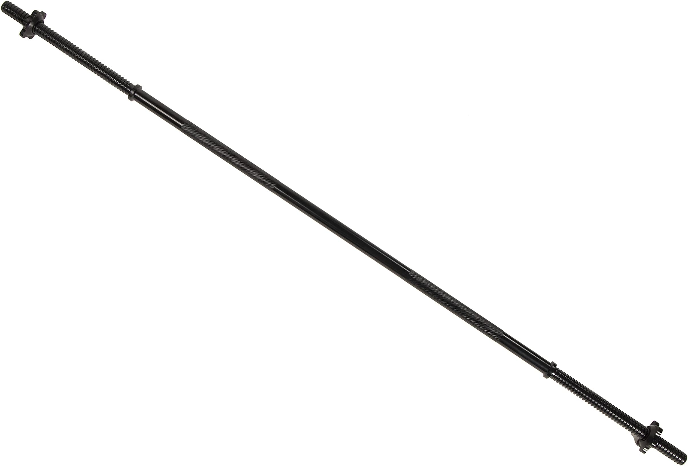 Signature Fitness 5FT Stardard Barbell with Star Locks, Black
