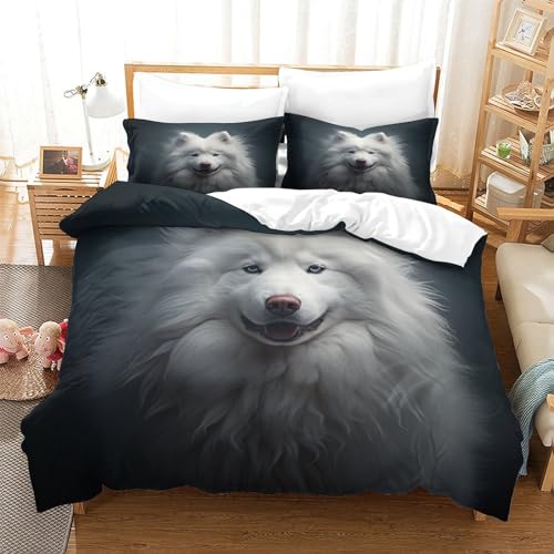 Housse de couette Samoyed anti-allergie et facile à repasser - 3
