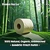 Home Nurse 100% Unbleached Bamboo Toilet Paper, 4-ply 24 Rolls, Organic Natural Plant Toilet Paper Non Toxic, PFA Free, No Chemical, Tree free, FSC Certified, Unscented