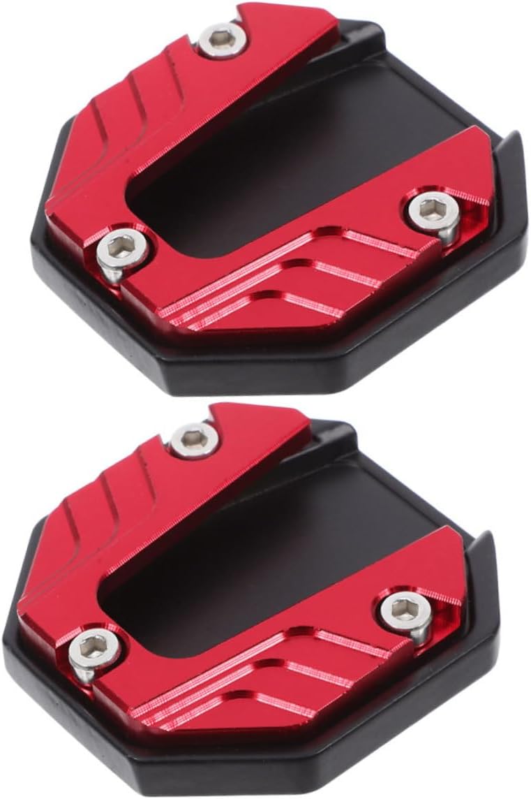 2pcs Motorcycle Kickstand Pads Universal Non-Slip Side Stand Extender for Electric Scooter and Motorbike Sturdy Support Plate Accessories for Enhanced Stability