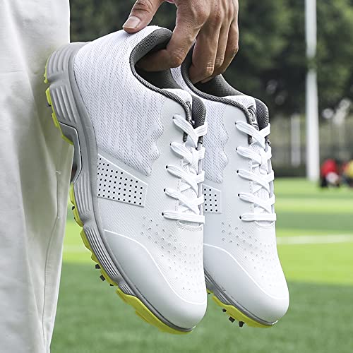 Image of THESTRON Men Golf Shoes Mesh Breathable Breathable Golf Walking Sport Sneakers 7 Spikes Golf Trainers