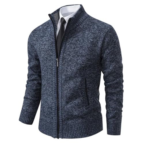 Mens Jumper Jacket Cardigan Fleece Cashmere Formal Knitting Hombre Zipper Up Coat