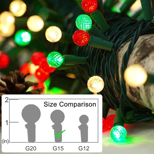 Luces Navideñas LED G15 50 LEDs 17ft Exterior e Interior miniatura 3
