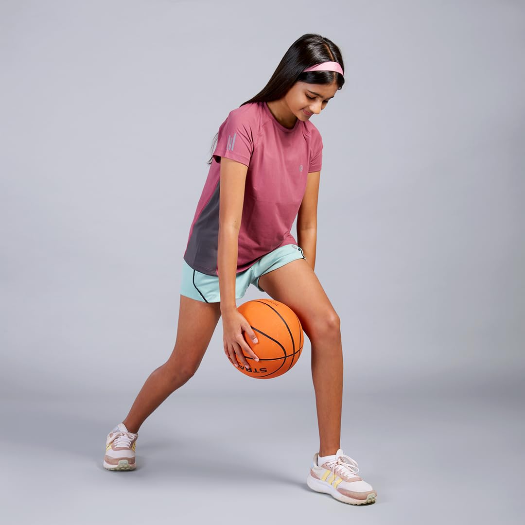 Dripmov Girls Premium Shorts with Built-in Tights |Regular Fit | Activewear | Sportswear | Breathable Fabric | Flexible for Sports & Casual wear (Mist- Regular Fit) (8 to 10 Years) 2
