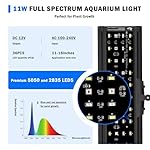 AQQA LED Aquarium Light, 24/7 Mode Clip on Fish Tank Light with Memory Function, DIY Mode Full Spectrum Aquarium Plant Light, Adjustable Timer/Brightness, IP68 Waterproof for 11-16 in Fish Tank 11W - Image 5