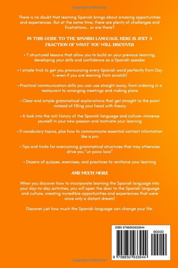 Miniatura 2 de Learn Spanish for Adult Beginners Speak Confidently & Impress Your Amigos - A No-Nonsense Guide to Quickly Learn Vocabulary, Common Phrases, and