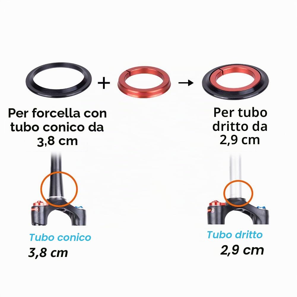 ZTTO CNC ZS44/ZS56 Bici in Lega di Alluminio Doppio Scopo - Cuscinetto Auricolare Conico Esterno per Bicicletta