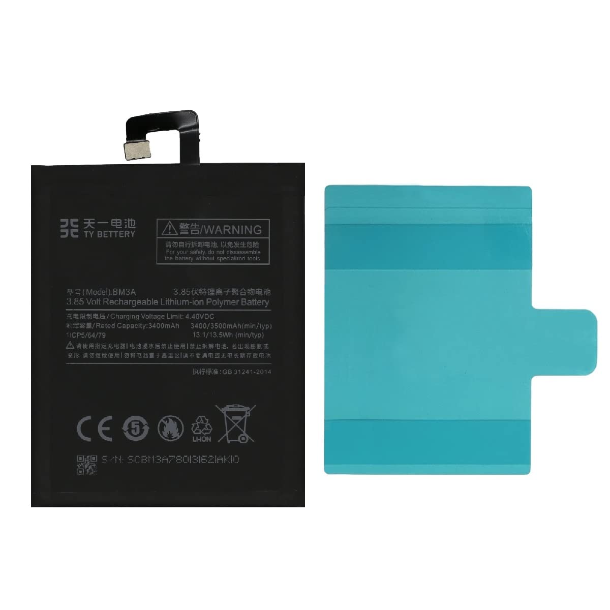 [TY BETTERY] Bateria Compatible con BM3A Xiaomi Mi Note 3