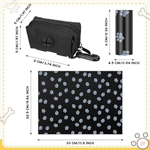 1500 Ct Dog Poop Leak Proof Bags with 2Pcs Dog Poop Bag Dispenser and Leash Clip, Waterproof Doggie Bags Holders, Pet Dog Waste Bag Bulk 100 Rolls, Unscented, for Owner Outdoor Walking Travel