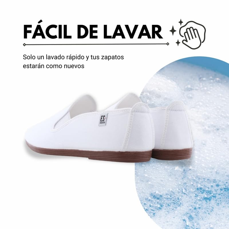 Zapatillas de lona Kung-Fu Escoolers E55 35 Blanco