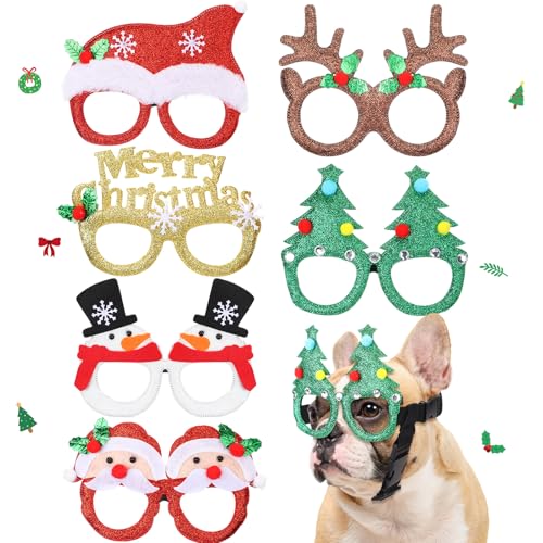 FairySandy 6 Piezas Gafas de Navidad para Perros