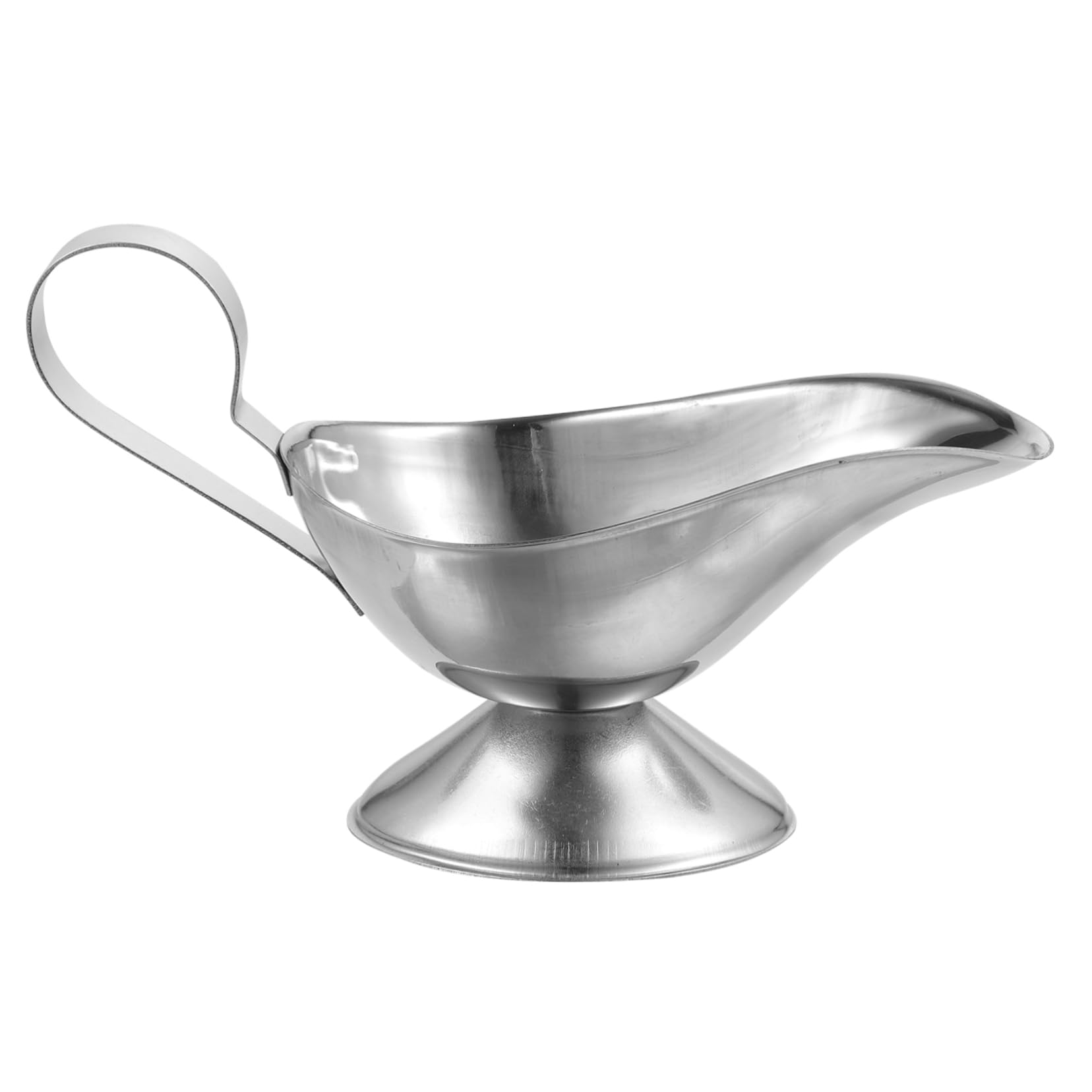 KICHOUSE 3pcs Tomato Sauce Pot Gravy Bowl Server Sauce Dispenser Milk Creamer Jug Gravy Jug Condiment Boat Restaurant Sauce Serving Bowl Juice Bucket Cups Gravy Pourer Ketchup Plate Silver