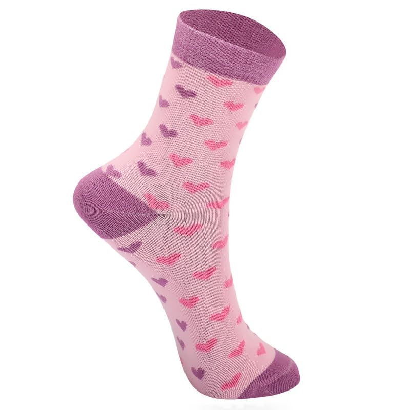 Image of Kids Girls Socks | Soft Cotton, Comfortable, Multicolor Printed Socks for Girls - Pack of 5 Pairs