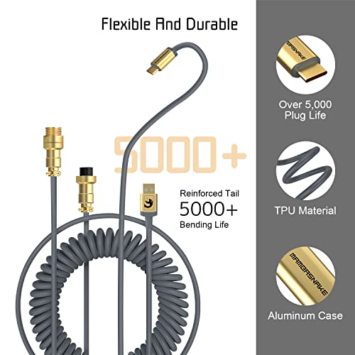 XINMENG X MAMBASNAKE C02 Coiled Keyboard Cable - Image 2