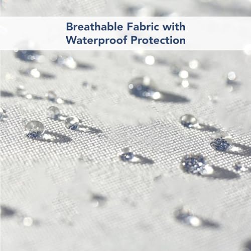 Protège-matelas Serta très grand lit blanc à fermeture éclair - 5