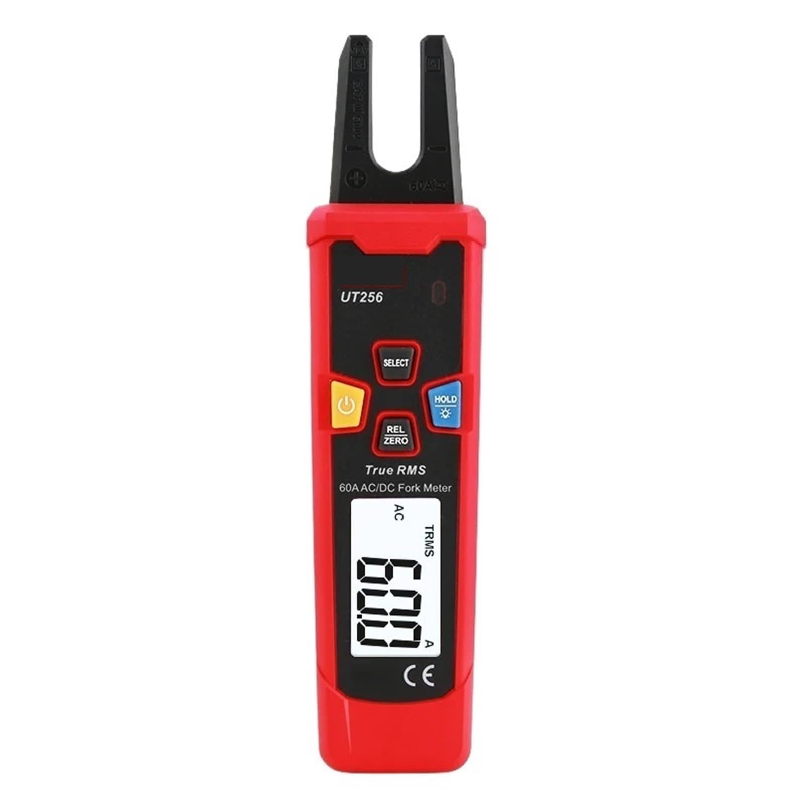 Medidor de pinza digital UT256 de 60 A CA, amperímetro de verdadero valor eficaz, comprobador de voltaje sin contacto (NCV) de alta precisión.