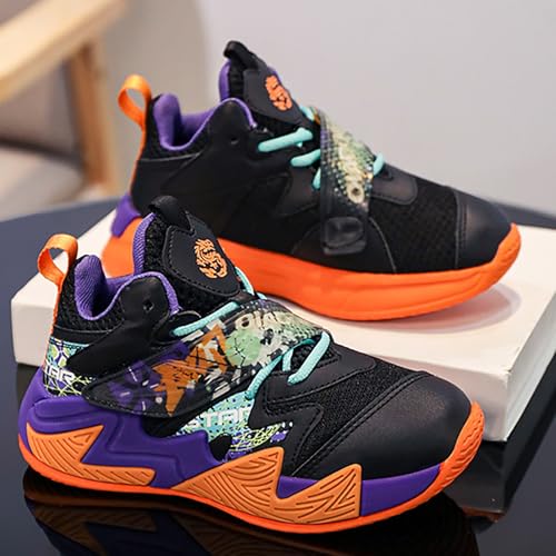 Kids Basketball Shoes Boys Girls Lightweight Breathable Sports Sneakers Outdoor School Trainers for Big Kids Youth4