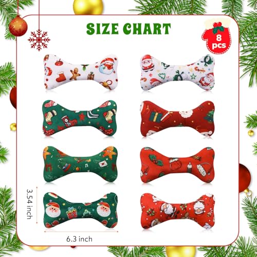 Soulchen Juego de 8 Juguetes Sonoros de Navidad para Perros Pequeños miniatura 2