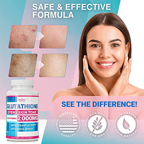 (2 Pack) Liposomal Glutathione Supplement - Premium Glutathione Pills For Dark Spots, Uneven Skin Tone And Elasticity - Anti-Aging 2,000 Mg I Glutathione Liposomal Supplement - 120 Pills In Total #TOP5