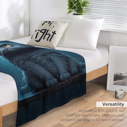 Plaid chat couverture flannel douce pour une ambiance chaleureuse