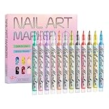 12 Couleurs Stylo Vernis A Ongles, Stylo Vernis À Ongles DIY À Séchage Rapide, Nail Marker Pour Ongle Graffitis, Pour Filles, Femmes, Débutants, Adolescentes