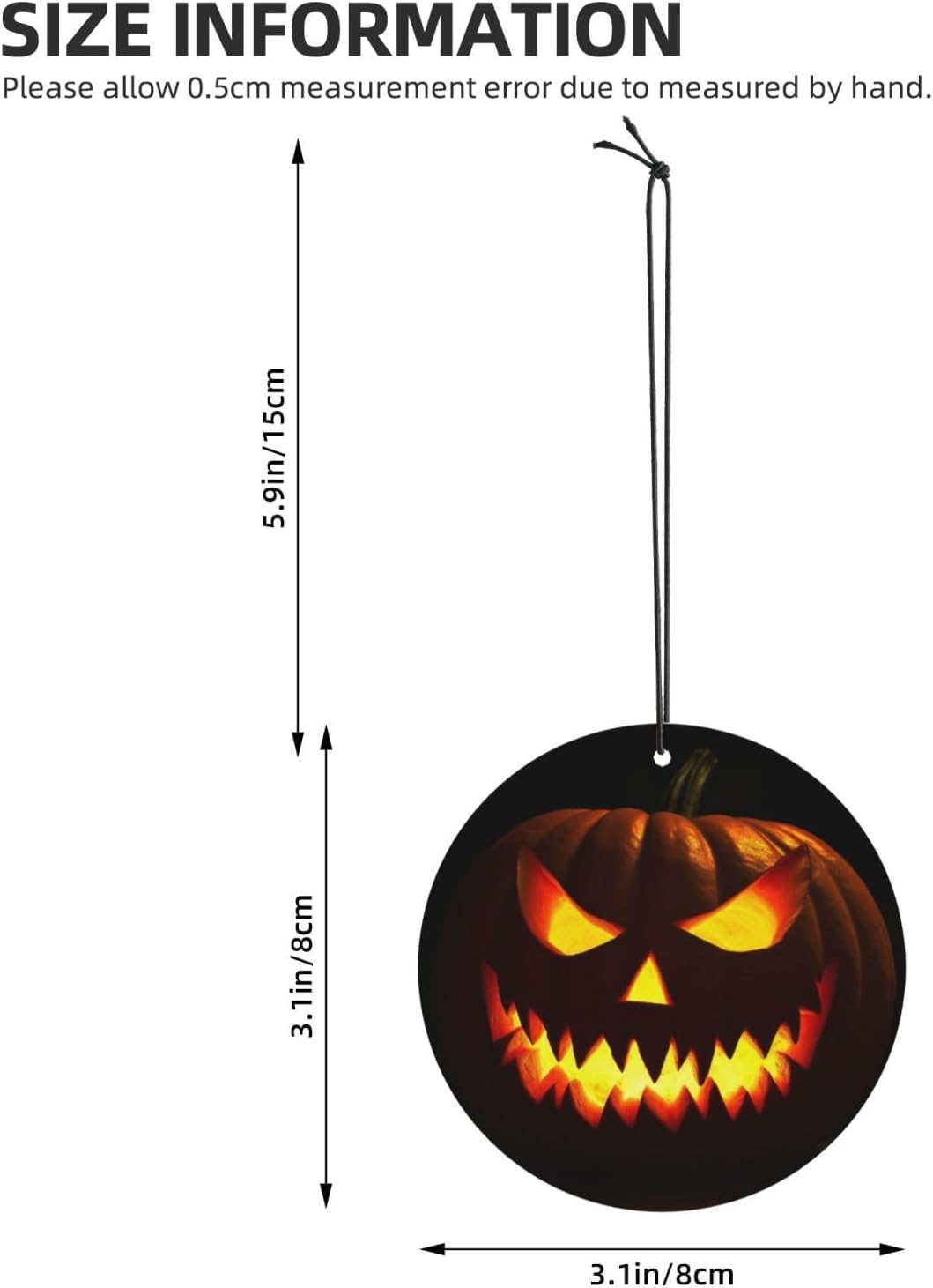 Car Air Freshener 24 PCS Grimace Pumpkin Lantern Hanging Car Air Fresheners Auto Interior Decor Card Freshener Strong Scented Card Lavender Cars Scents for Office Bedroom Close Drawer Round Shape