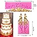Baroque Style Silicone Molds, Curlicues Scroll Lace Fondant Molds, Vintage Relief Flower Mould Filigree 3D Clay Mold for Gummy Sugar Cookie Pastry Chocolate Mold for Clay Cupcake Topper Decor(6Pcs)