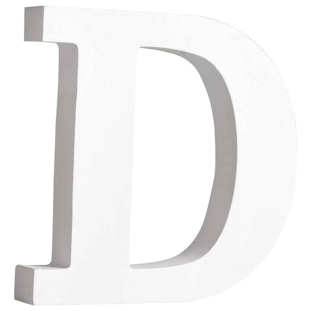 Rayher 62672000 letter U MDF, wit, 11 cm, 2 cm