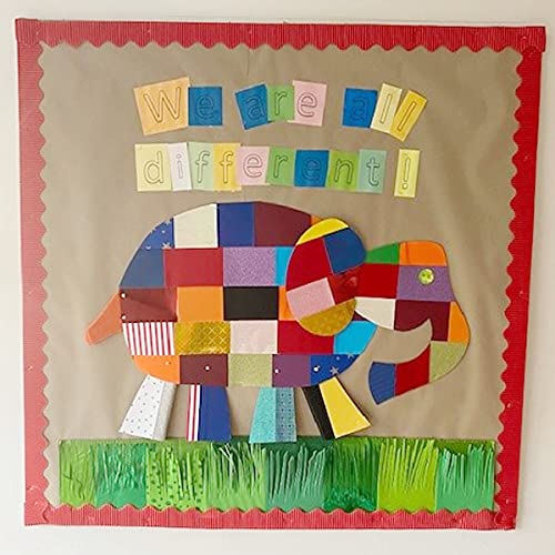 Bright Ideas Corrugated Border School Displays, (Pack of 12 Rolls) in Assorted Colours, 10cm x 7.5m. BI7868.