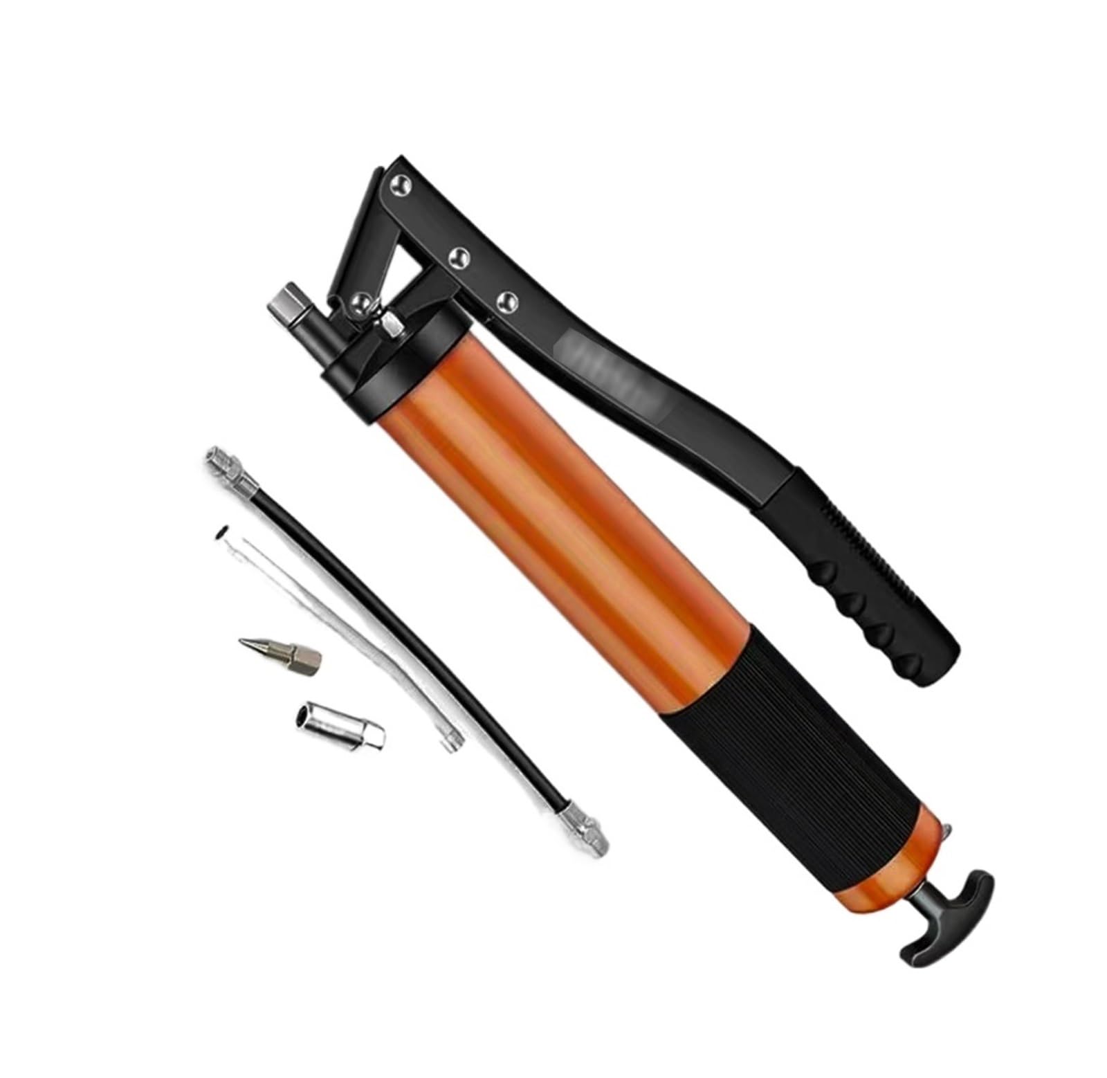 LYMFE Grease Gun,Heavy-Duty Handle Grease Gun Oiling Tool Enhanced Double Piston Pressure Resistance 10,000 PSI Grease Gun Pistol Grip 600cc