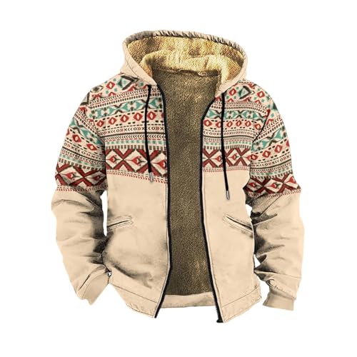 Generisch Chaqueta de invierno para hombre, chaqueta de forro polar para hombre, al aire libre, con capucha y cremallera, ligera, cálida, para invierno, chaqueta de forro polar, para el tiempo libre