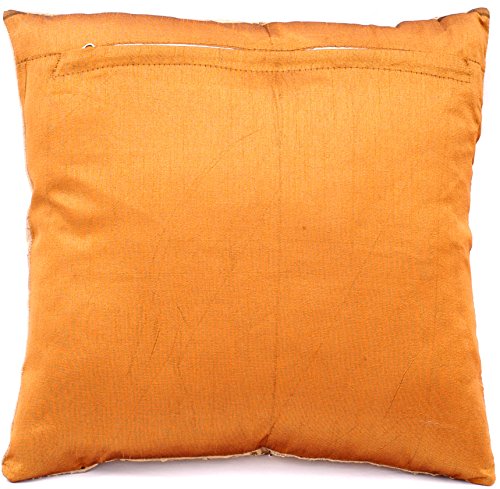 Golden Indische Seide Deko Kissenbezüge 40 cm x 40 cm, Extravaganten Kamel Design für Sofa & Bett Dekokissen… – Bild 6
