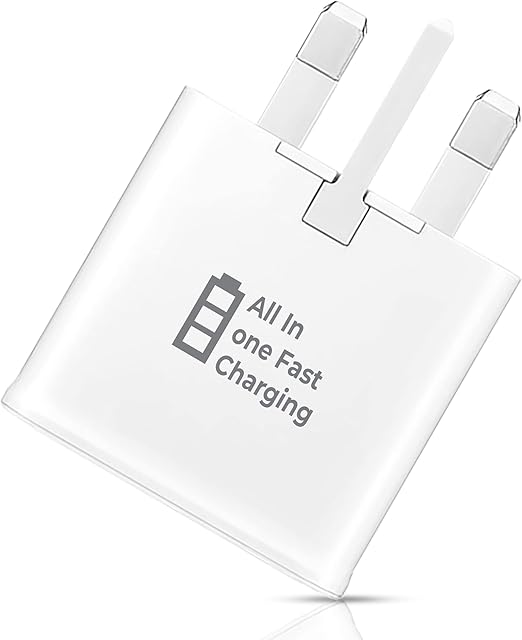 White Usb Charger Plug Uk For Samsung Travel Adapter For Fast Charging Plug Samsung Usb Plug 2.0A Compatible With Samsung Adaptive Fast Charger For All Others Samsung Galaxy Models S8, S8+, A3, Etc