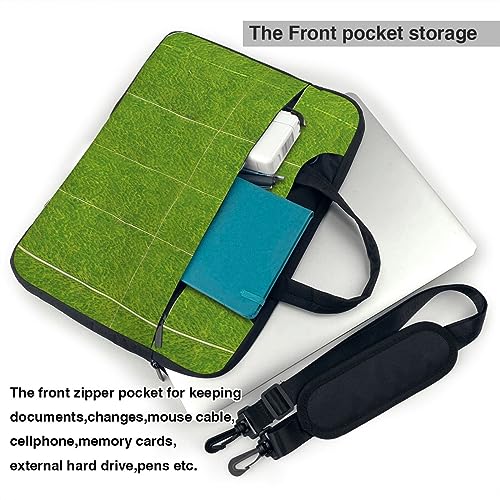 Maletín para portátil de 13 pulgadas duradero HYTTER estampado negro y verde elegante 4